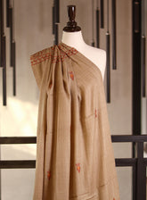 Royal Fashion Embroidered Woolen Shawls - RF25SH W623-P23 Light Beige